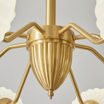 Ribbed Glass Ball Chandelier - Lamp Outdoor