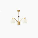 Ribbed Glass Gold Chandelier - Lamp Outdoor