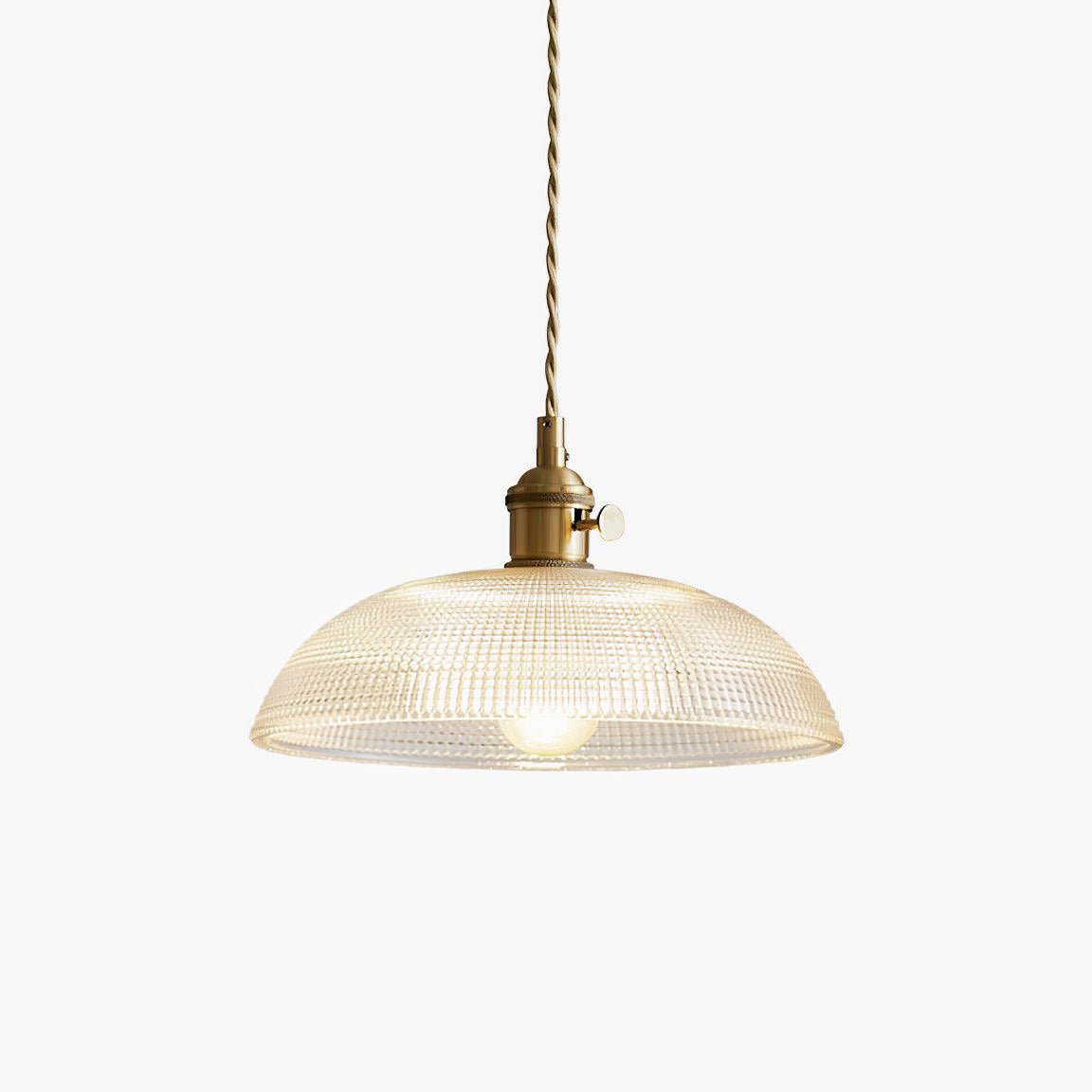 Ribbed Spiral Pendant Light - Lamp Outdoor