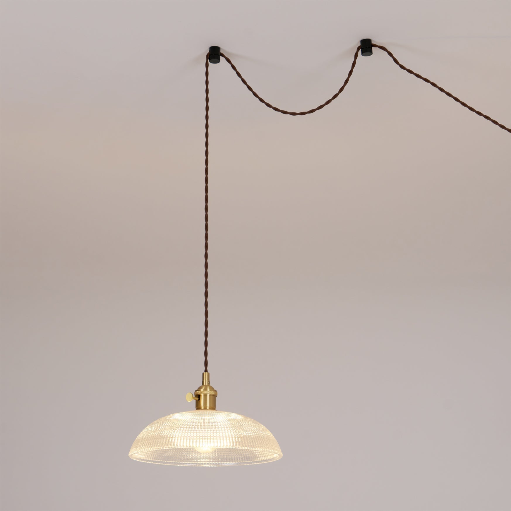 Ribbed Spiral Pendant Light - Lamp Outdoor
