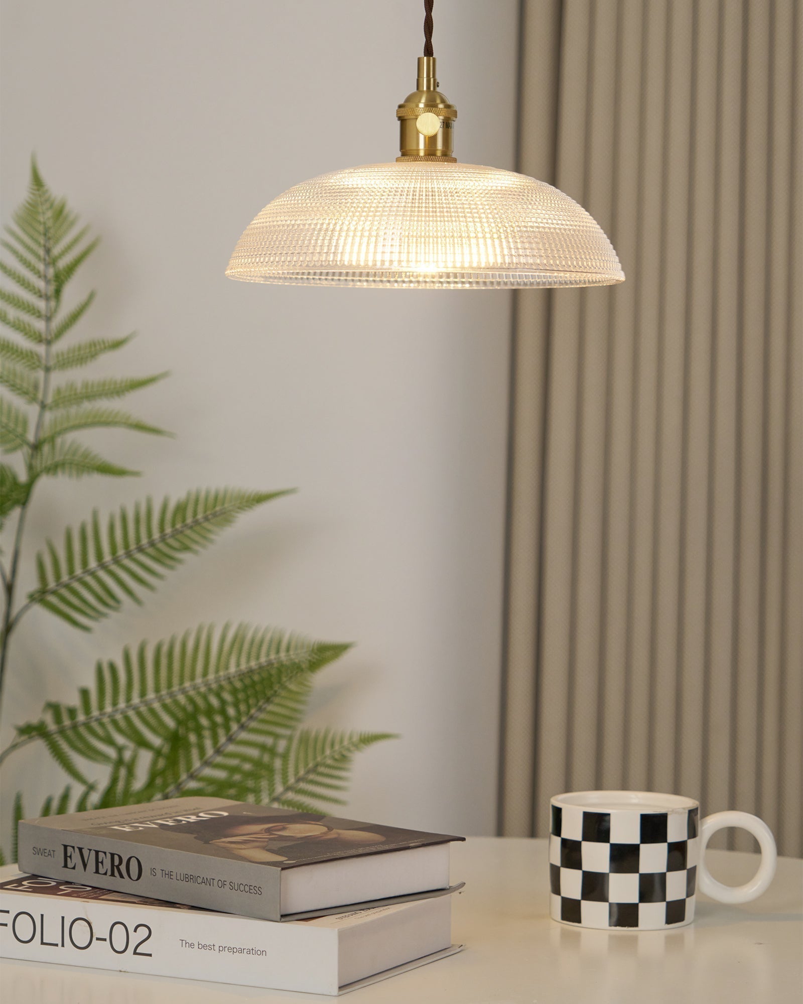 Ribbed Spiral Pendant Light - Lamp Outdoor