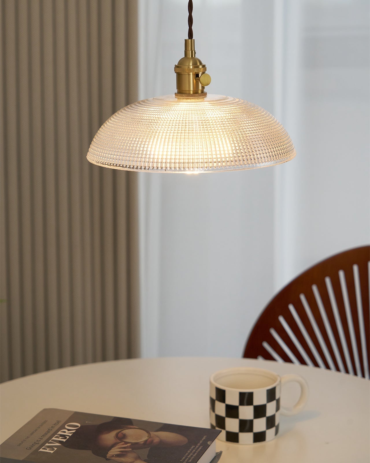 Ribbed Spiral Pendant Light - Lamp Outdoor
