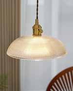 Ribbed Spiral Pendant Light - Lamp Outdoor