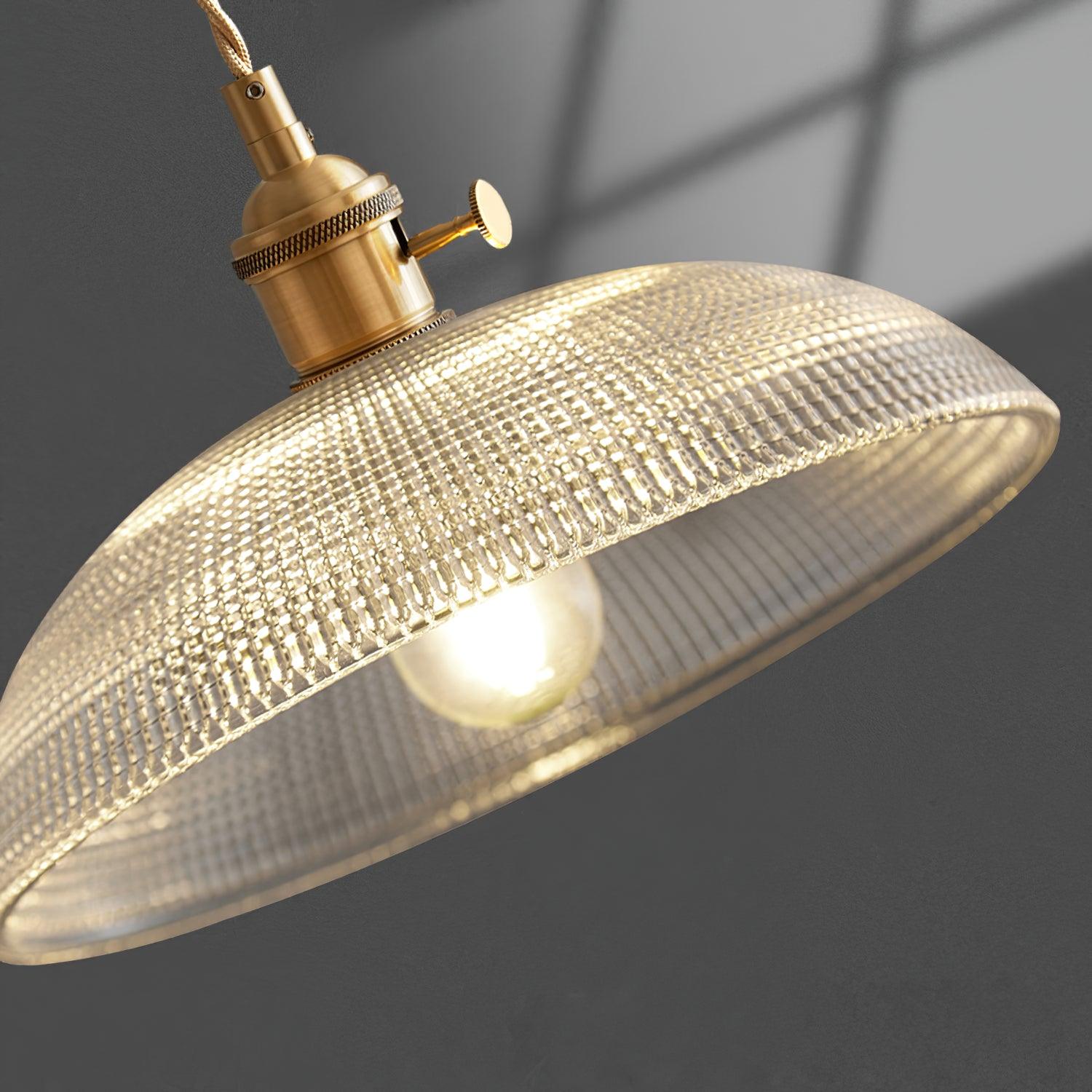 Ribbed Spiral Pendant Light - Lamp Outdoor