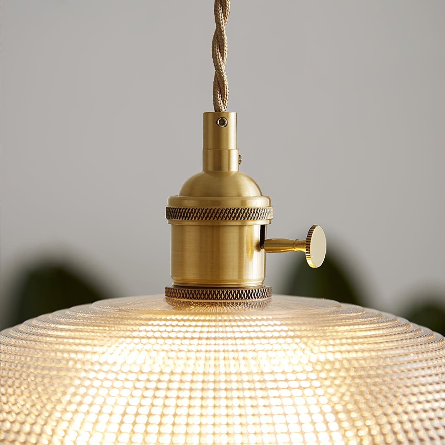 Ribbed Spiral Pendant Light - Lamp Outdoor