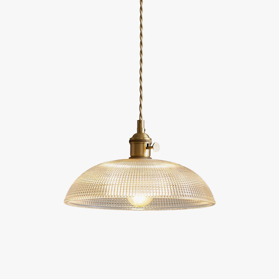 Ribbed Spiral Pendant Light - Lamp Outdoor