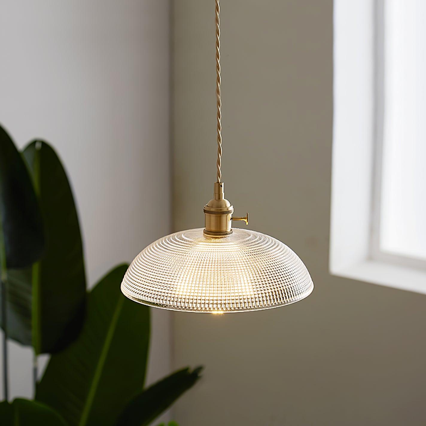 Ribbed Spiral Pendant Light - Lamp Outdoor