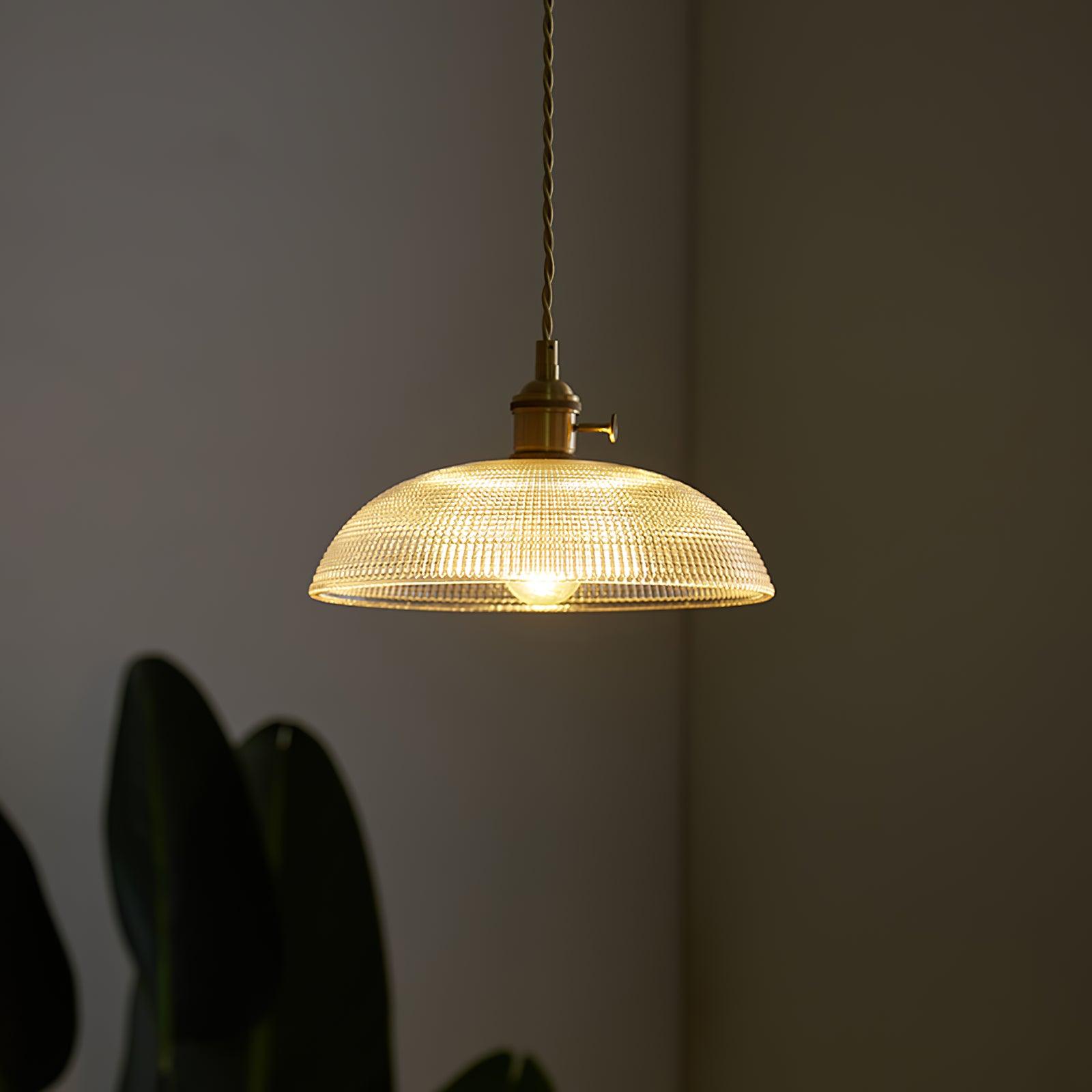 Ribbed Spiral Pendant Light - Lamp Outdoor