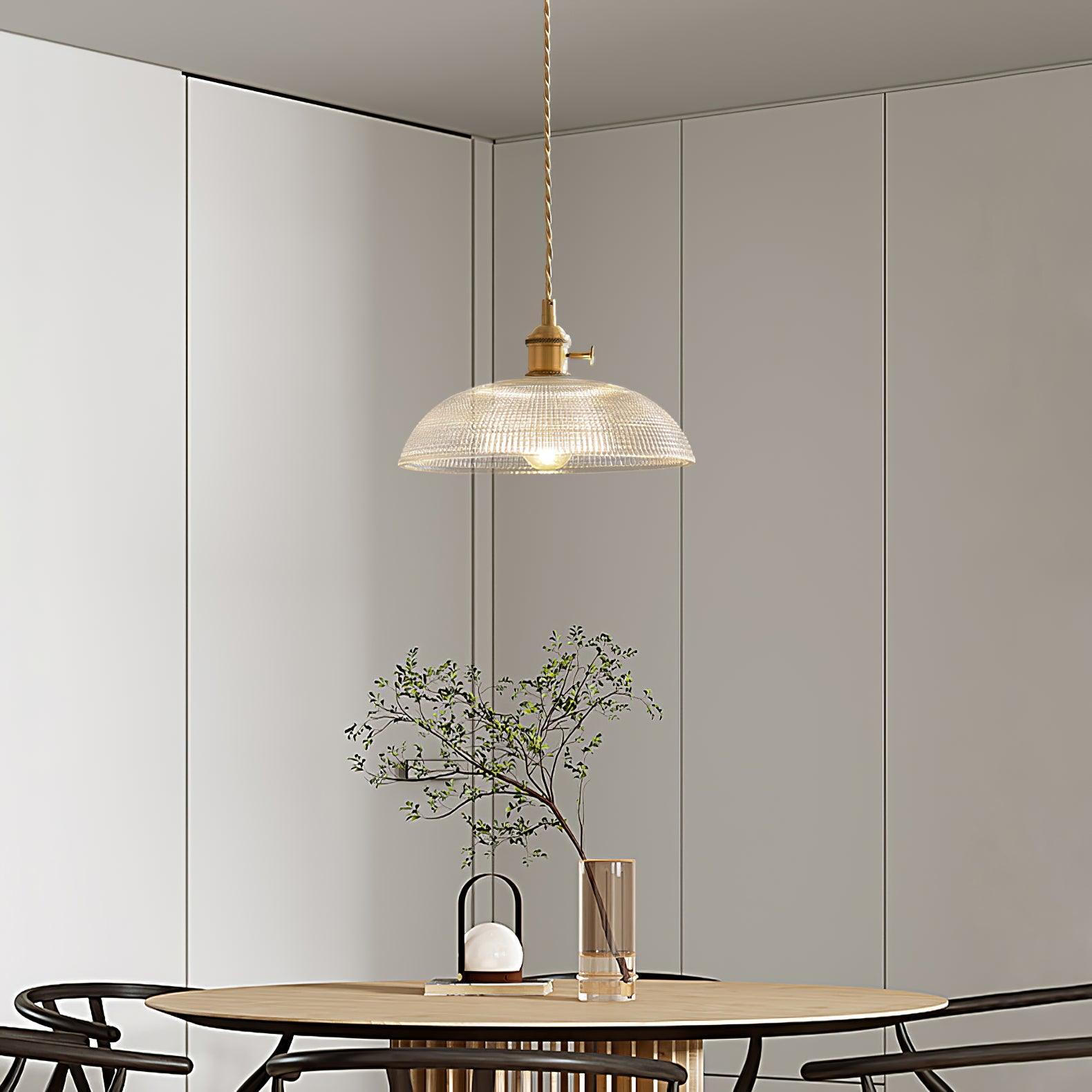 Ribbed Spiral Pendant Light - Lamp Outdoor