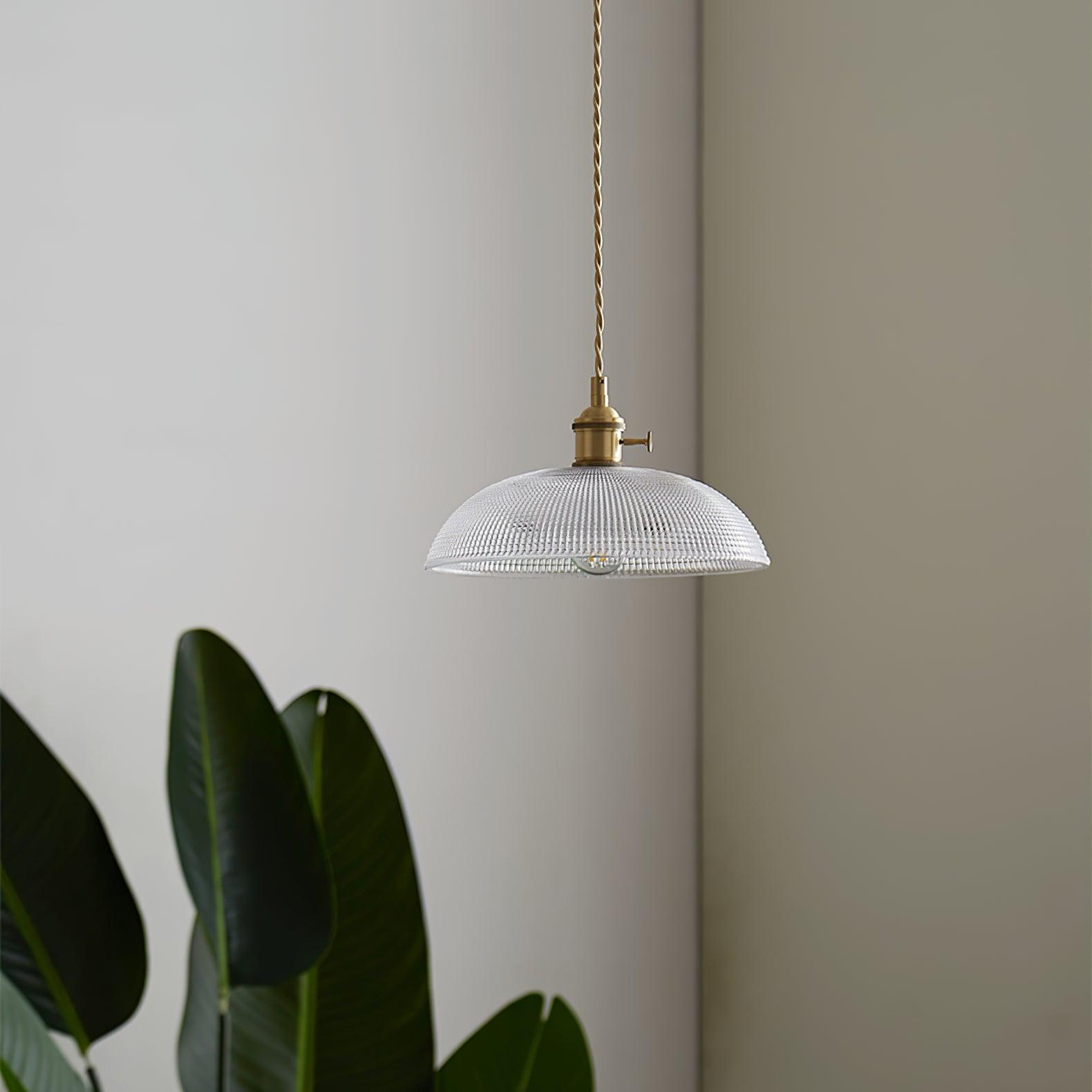 Ribbed Spiral Pendant Light - Lamp Outdoor