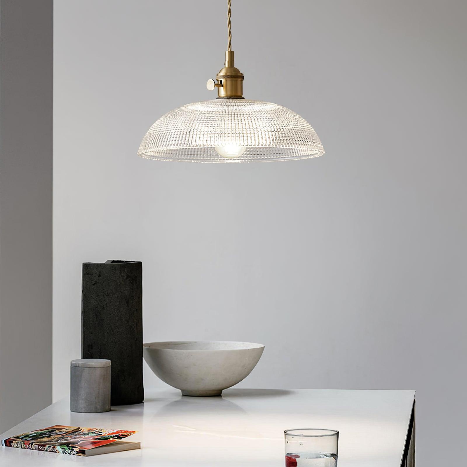 Ribbed Spiral Pendant Light - Lamp Outdoor