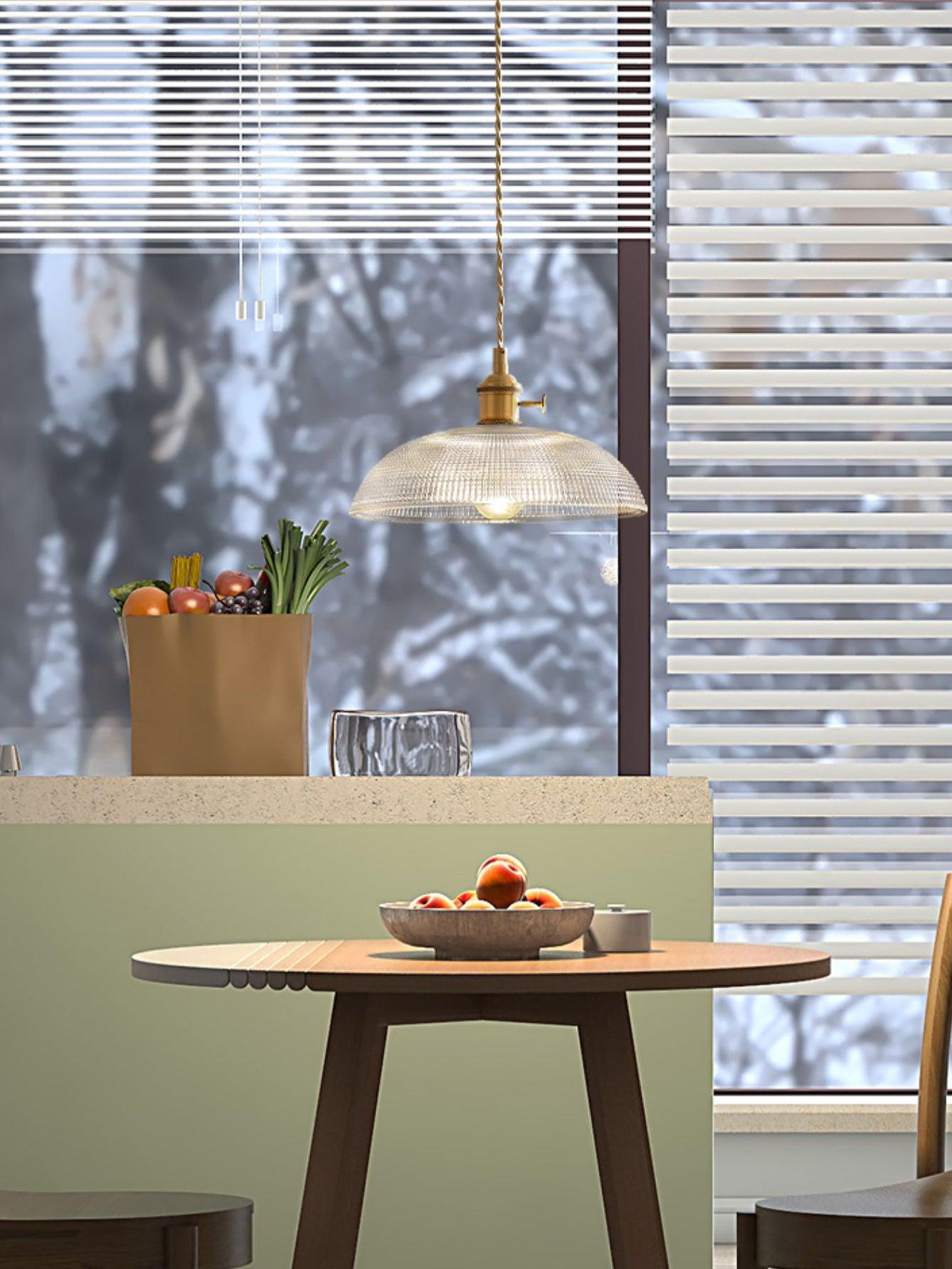 Ribbed Spiral Pendant Light - Lamp Outdoor