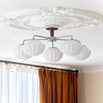 Ribbed Walnut Ceiling Lamp - Lamp Outdoor