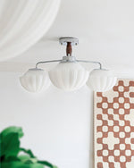 Ribbed Walnut Ceiling Lamp - Lamp Outdoor