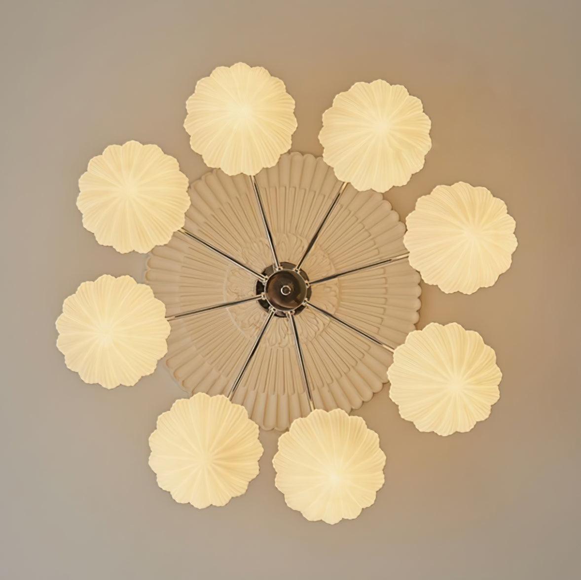 Ribbed Walnut Ceiling Lamp - Lamp Outdoor