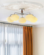 Ribbed Walnut Ceiling Lamp - Lamp Outdoor