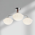 Ribbed Walnut Ceiling Lamp - Lamp Outdoor