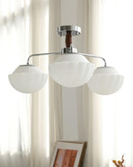 Ribbed Walnut Ceiling Lamp - Lamp Outdoor