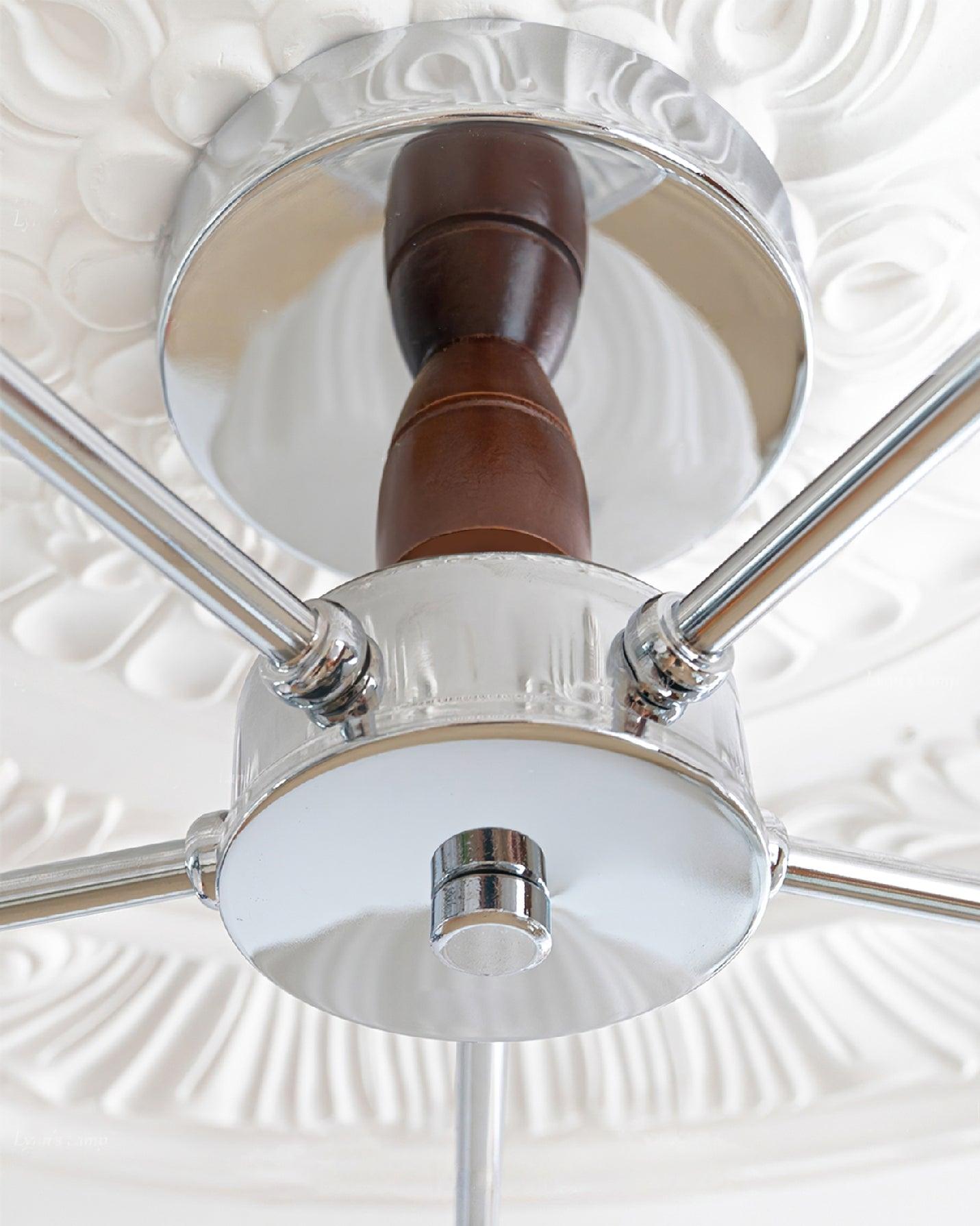 Ribbed Walnut Ceiling Lamp - Lamp Outdoor