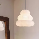 Solara Pendant Lamp Washi Paper Tiered Lantern Japanese Living Room - Letslighting