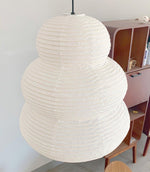 Solara Pendant Lamp Washi Paper Tiered Lantern Japanese Living Room - Letslighting