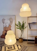 Solara Pendant Lamp Washi Paper Tiered Lantern Japanese Living Room - Letslighting