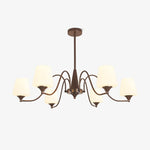 Aurora Chandelier Frosted Glass Shades - Lamp Outdoor