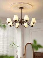Aurora Chandelier Frosted Glass Shades - Lamp Outdoor