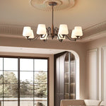Aurora Chandelier Frosted Glass Shades - Lamp Outdoor