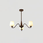 Aurora Chandelier Frosted Glass Shades - Lamp Outdoor