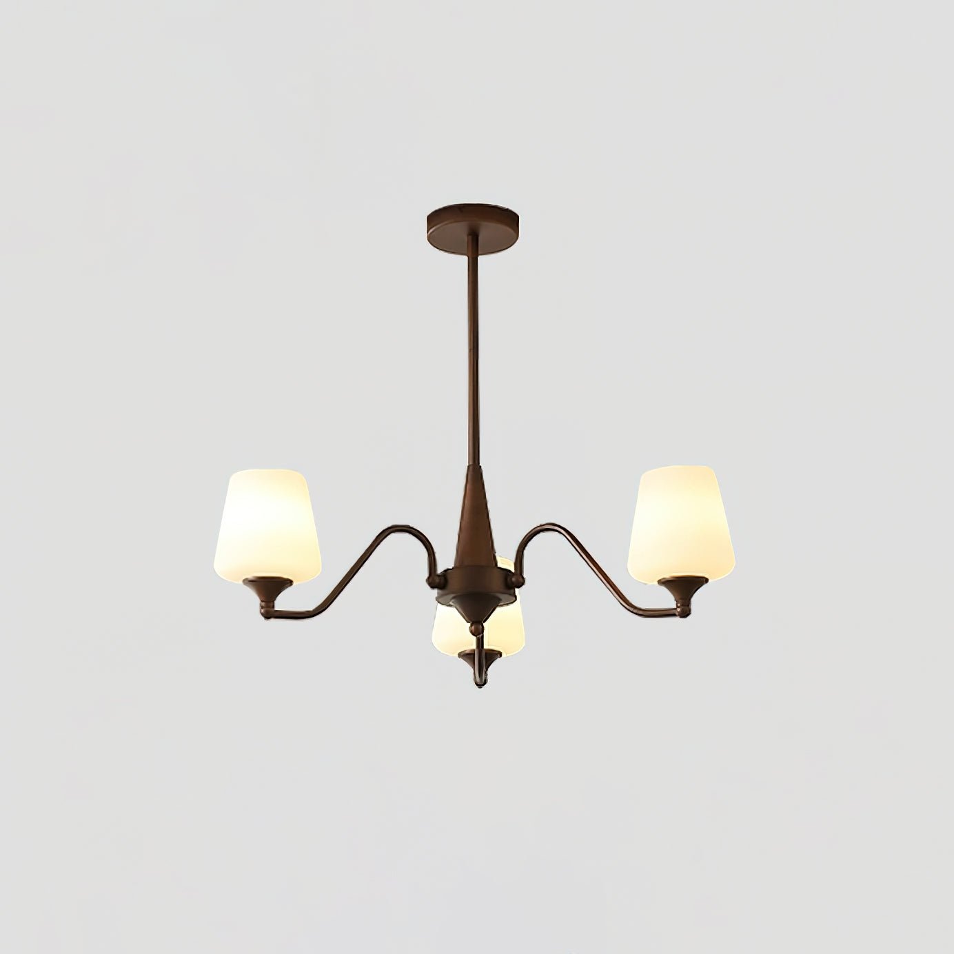 Aurora Chandelier Frosted Glass Shades - Lamp Outdoor