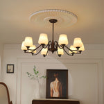 Aurora Chandelier Frosted Glass Shades - Lamp Outdoor