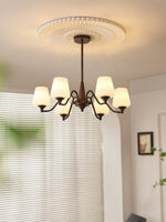 Aurora Chandelier Frosted Glass Shades - Lamp Outdoor
