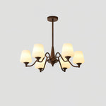 Aurora Chandelier Frosted Glass Shades - Lamp Outdoor