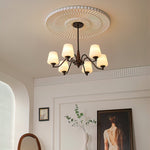 Aurora Chandelier Frosted Glass Shades - Lamp Outdoor