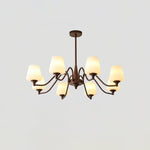 Aurora Chandelier Frosted Glass Shades - Lamp Outdoor