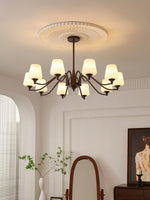 Aurora Chandelier Frosted Glass Shades - Lamp Outdoor