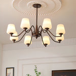Aurora Chandelier Frosted Glass Shades - Lamp Outdoor