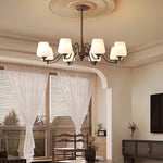 Aurora Chandelier Frosted Glass Shades - Lamp Outdoor