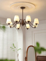 Aurora Chandelier Frosted Glass Shades - Lamp Outdoor