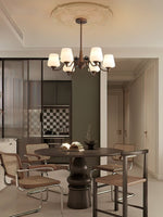 Aurora Chandelier Frosted Glass Shades - Lamp Outdoor