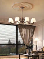 Aurora Chandelier Frosted Glass Shades - Lamp Outdoor
