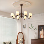Aurora Chandelier Frosted Glass Shades - Lamp Outdoor