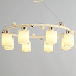Alsile Japandi Style Glass Chandelier - Lamp Outdoor