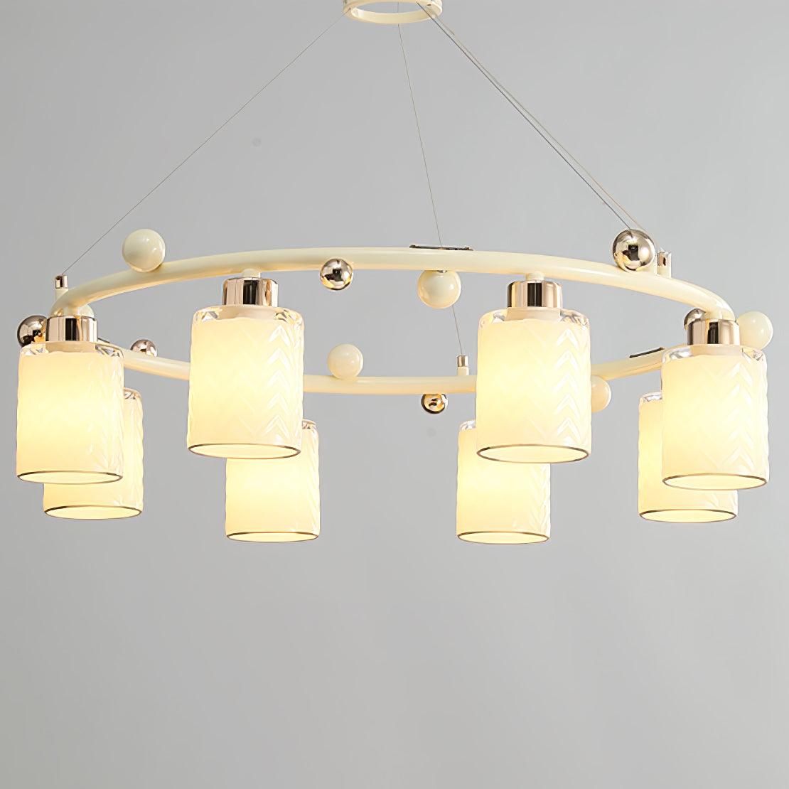 Alsile Japandi Style Glass Chandelier - Lamp Outdoor