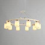 Alsile Japandi Style Glass Chandelier - Lamp Outdoor