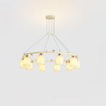 Alsile Japandi Style Glass Chandelier - Lamp Outdoor