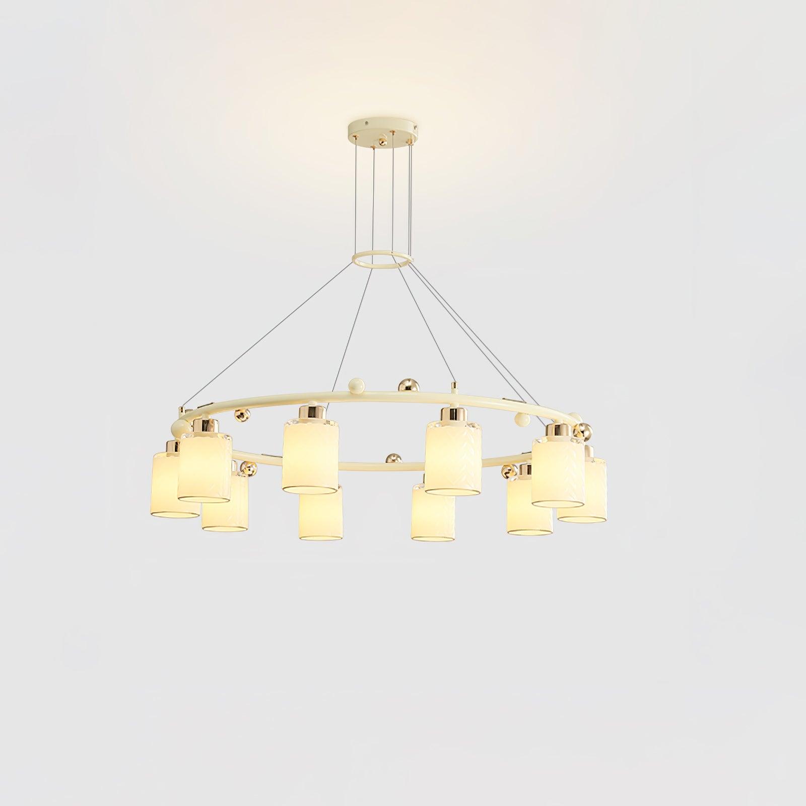 Alsile Japandi Style Glass Chandelier - Lamp Outdoor