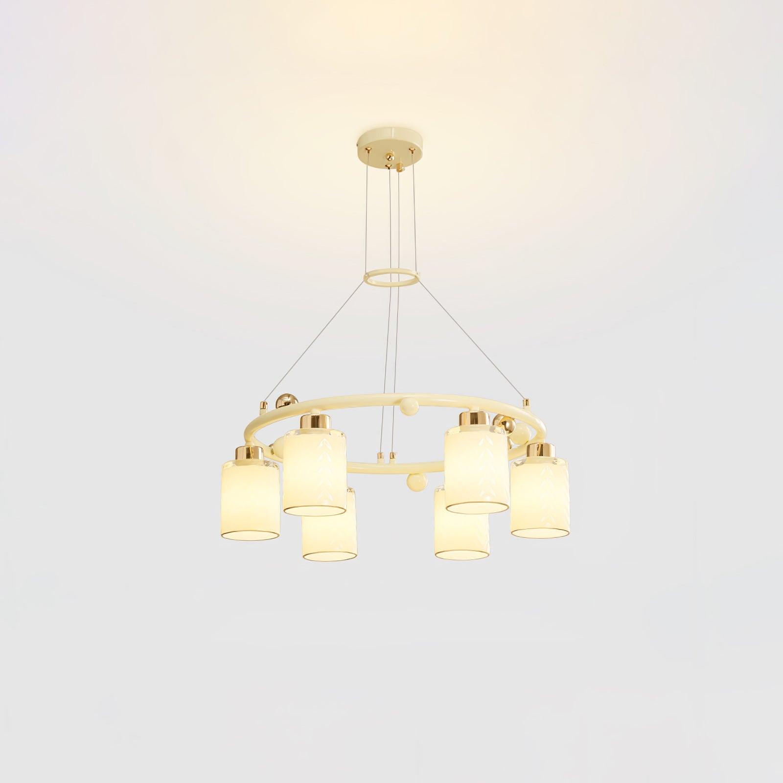 Alsile Japandi Style Glass Chandelier - Lamp Outdoor