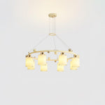 Alsile Japandi Style Glass Chandelier - Lamp Outdoor